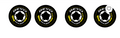 Jeu de roues pour patins de Roller Hockey Revo Junior